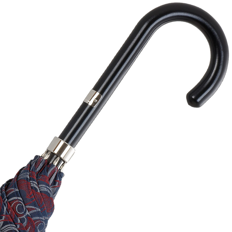 Oertel Handmade Ladies Umbrella - Satin Stripes blue/red