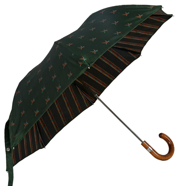 Oertel Handmade pocket umbrella - Flying Duck - green