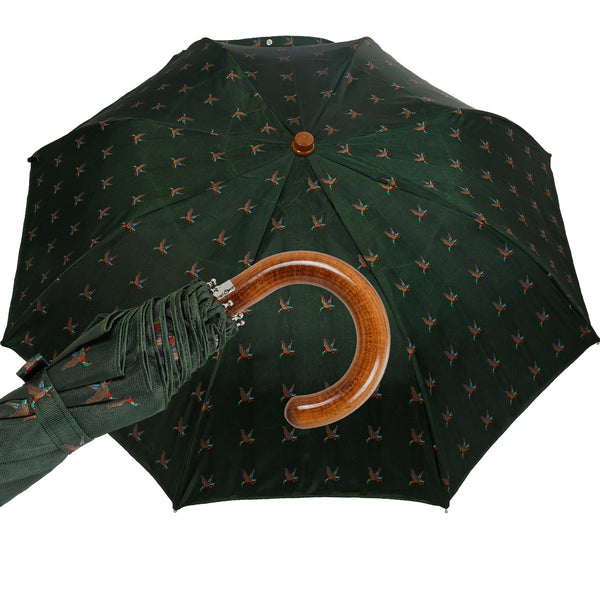 Oertel Handmade pocket umbrella - Flying Duck - green