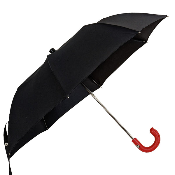 Oertel Handmade pocket umbrella - leather red