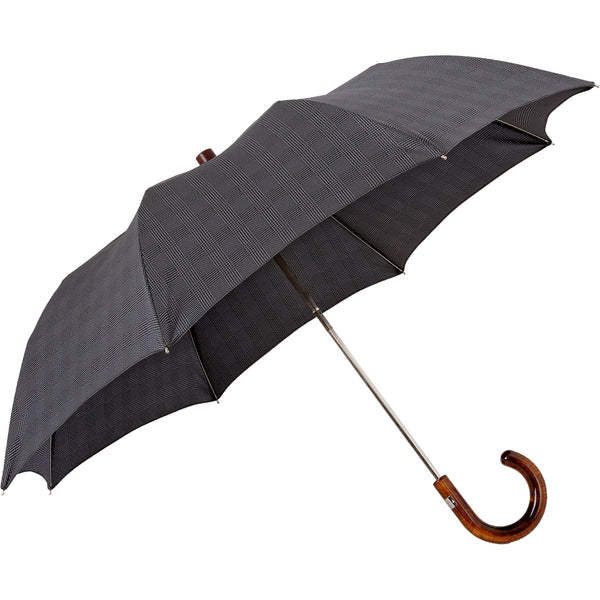 Oertel Handmade pocket umbrella maple - glencheck grey | European Umbrellas