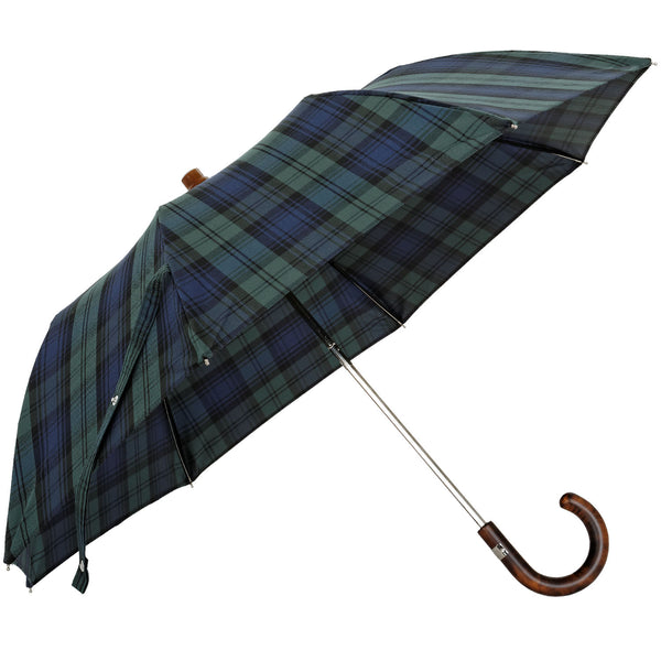 Oertel Handmade pocket umbrella Tartan cotton blackwatch | European Umbrellas