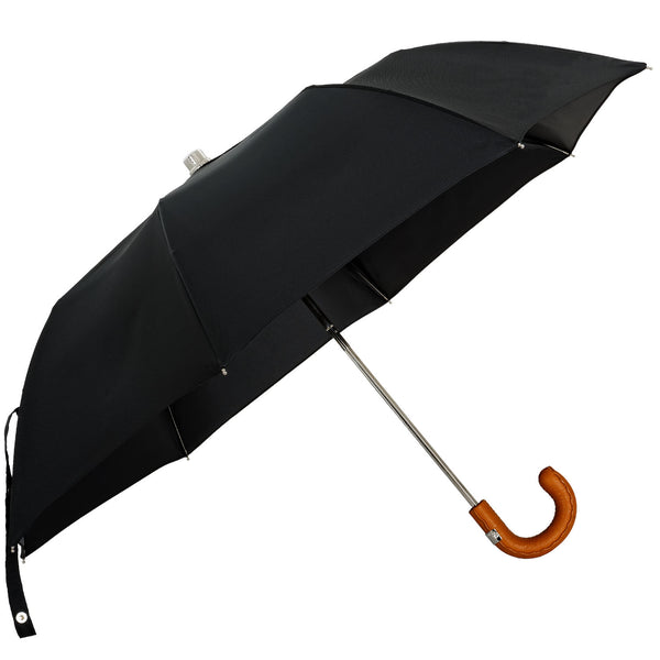 Oertel Handmade pocket umbrella - leather cognac | European Umbrellas