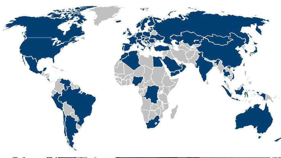 Schirm Oertel liefert in über 75 Länder