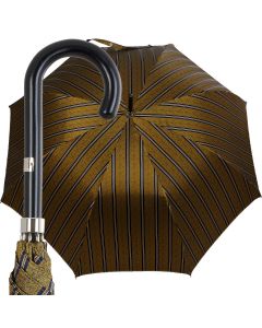 Oertel Handmade Damen Regenschirm - Streifen- gold
