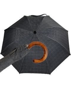 Oertel Handmade Taschenschirm - Ahorn glencheck grau