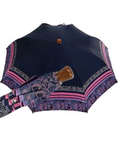 Oertel Handmade Damen Taschenschirm -Satin - blau/pink
