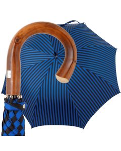 Oertel Handmade - Sport Stripes - black-blue | European Umbrellas