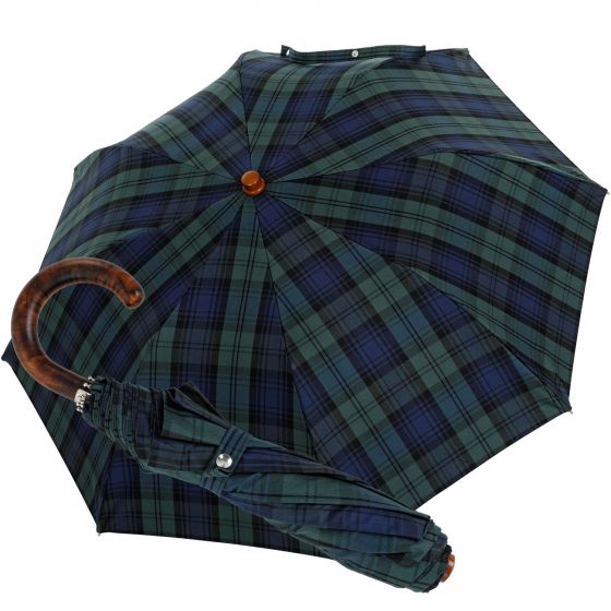 Oertel Handmade pocket umbrella Tartan cotton blackwatch | European Umbrellas